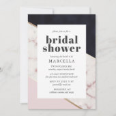 Modern Chic Marble Vrijgezellenfeest Kaart (Voorkant)