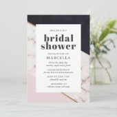 Modern Chic Marble Vrijgezellenfeest Kaart (Staand voorkant)