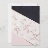 Modern Chic Marble Vrijgezellenfeest Kaart (Achterkant)