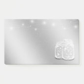 Modern Chic Mason Jars String Lights Silver Flower Post-it® Notes (Voorkant)