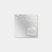 Modern Chic Mason Jars String Lights Silver Flower Post-it® Notes (Voorkant)