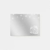 Modern Chic Mason Jars String Lights Silver Flower Post-it® Notes (Voorkant)