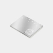 Modern Chic Mason Jars String Lights Silver Flower Post-it® Notes (Schuin)