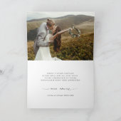 Modern Chic Merci Script 2 Fotobruiloft in het Fra Bedankkaart (Binnen)