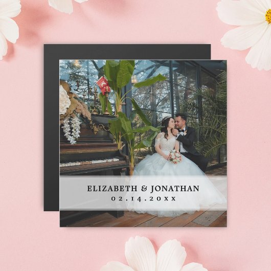 Modern Chic Minimalist Couple Photo Wedding Favors