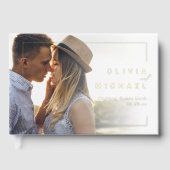 Modern chic minimalist photo wedding gastenboek (Voorkant)