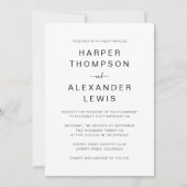 Modern Chic Minimalist Typography Wedding Kaart (Voorkant)