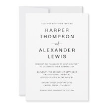 Modern Chic Minimalist Typography Wedding