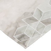 modern chic minimalist wit marmer geometrisch medium tafelloper (Hoek)