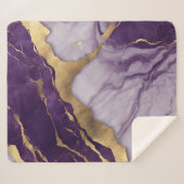 Modern Chic minimalistisch Scandinavisch Paarse Ma Sherpa Deken (Voorkant (horizontaal))