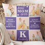 Modern Chic MOM Gepersonaliseerde Fotocollage Paar Kussen<br><div class="desc">Introductie van het perfecte cadeau voor de beste MAM ooit - een gepersonaliseerd fotocollage kussen! Dit stijlvolle en moderne kussen beschikt over ruimte voor 5 speciale afbeeldingen, waardoor een uniek en sentimenteel cadeau wordt gecreëerd dat elke moeder zou aanbidden. Met de ruimtes om een gepersonaliseerd monogram initiaal en naam toe...</div>