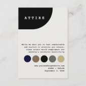 Modern Chic Monochrome Wedding Dress Code Card Informatiekaartje (Voorkant)