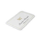 Modern Chic Monogram Names Pas getrouwd Wedding Wh Badmat (Gekanteld)