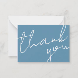 Modern Chic Navy Blue Calligraphy Script Wedding  Notitiekaartje