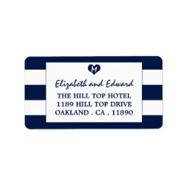 Modern Chic Navy Blue en White Wedding Etiket