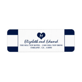 Modern Chic Navy Blue en White Wedding Etiket