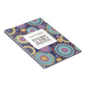 Modern Chic Navy Blue Simple Pattern-klasse Notitieboek (Rechterzijde)