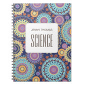 Modern Chic Navy Blue Simple Pattern-klasse Notitieboek (Voorkant)