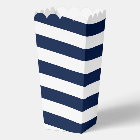 Modern Chic Navy Blue & White Wedding Bedankdoosjes (Achterkant)