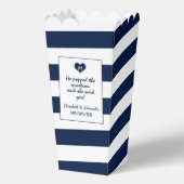 Modern Chic Navy Blue & White Wedding Bedankdoosjes (Voorkant)