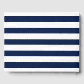 Modern Chic Navy Blue & White Wedding Gastenboek (Achterkant)