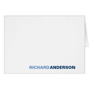 Modern Chic Navy Light Blue Bold Font Name Kantoor