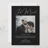 Modern chic net getrouwd zwart kaart (Voorkant)