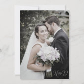 Modern chic net getrouwd zwart kaart (Achterkant)