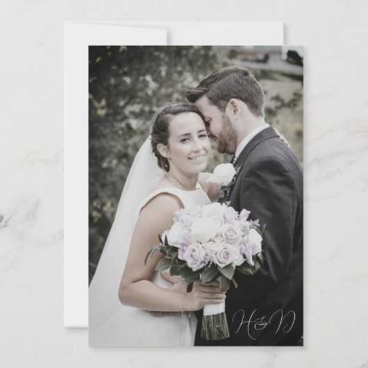 Modern chic net getrouwd zwart kaart (Achterkant)