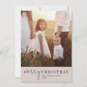 Modern chic | Neutrale vrolijke kerstfoto Feestdagenkaart (Voorkant)