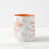 Modern Chic Oranje Paars Love You mam Moederdag Mok (Midden)