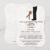 Modern Chic paar Verloving Douche Uitnodigen Kaart (Voorkant / Achterkant)