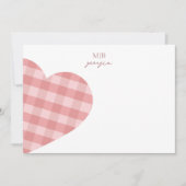 Modern Chic Pastel Blush Pink Gingham Pset Kaart (Voorkant)
