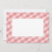 Modern Chic Pastel Blush Pink Gingham Pset Kaart (Achterkant)