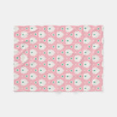 Modern chic pastel roze groen ikatroon fleece deken (Voorkant (Horizontaal))