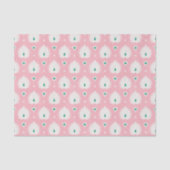 Modern chic pastel roze groen ikatroon tissuepapier (Voorkant)