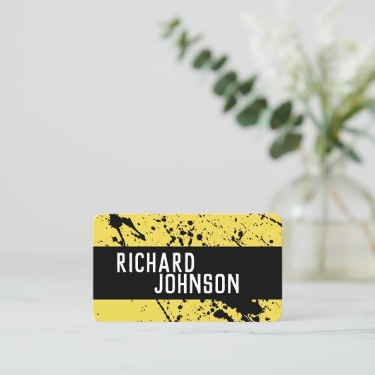 modern chic patterted custom visitekaartje (Staand voorkant)