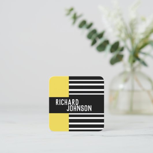 modern chic patterted custom visitekaartje (Staand voorkant)