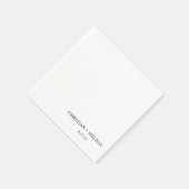 Modern Chic Personalized bruiloft Napkin Servet (Hoek)