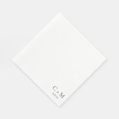 Modern Chic personalized Wedding Napkins Servet (Hoek)