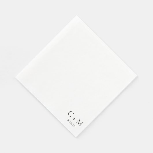 Modern Chic personalized Wedding Napkins Servet (Hoek)