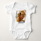 Modern Chic Pet Bestie BFF Custom Photo & Name Romper (Voorkant)