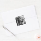 Modern Chic Photo 2025 Afstuderen Vierkante Sticker (Envelop)