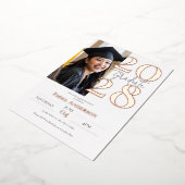 Modern Chic Photo Afstuderen Folie Uitnodiging (Gedraaid)