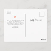 Modern Chic Photo Collage Love Baby shower Dank U Briefkaart (Achterkant)