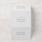 Modern Chic Photo RSVP Wedding All In One Uitnodiging (Buitenkant)