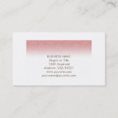 Modern Chic Pink Damask Chic Visitekaartje (Achterkant)