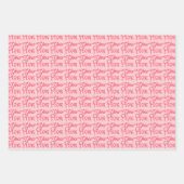 Modern Chic Pink Love Valentijn Day Inpakpapier Vel (Voorkant 2)