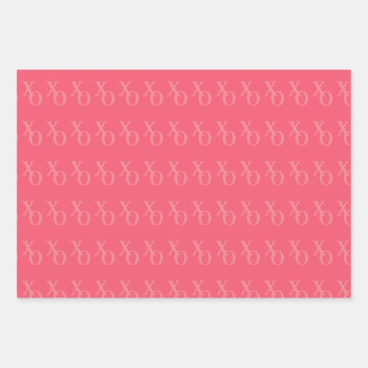 Modern Chic Pink Love Valentijn Day Inpakpapier Vel (Voorkant 3)