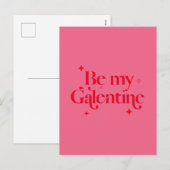 Modern Chic Pink Red Sparkle Friend Galentine Feestdagenkaart (Voorkant / Achterkant)